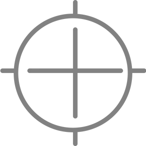 Crosshair Icon Blue Background PNG image