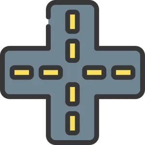 Crossroad Intersection Icon PNG image