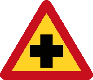 Crossroad_ Warning_ Sign_ Triangle PNG