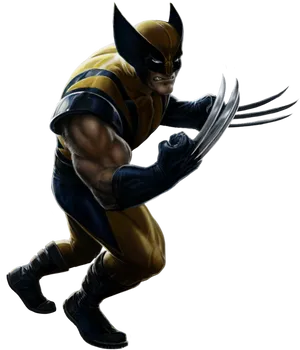 Crouching Comic Book Hero