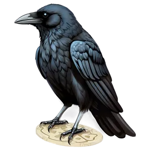 Crow Illustration PNG 05232024