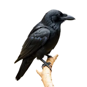 Crow On Branch PNG Csw86