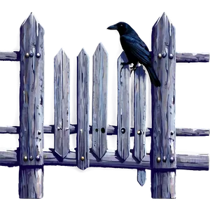 Crow On Fence PNG Jca PNG