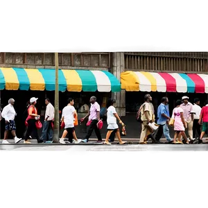 Crowded City Street PNG 06252024