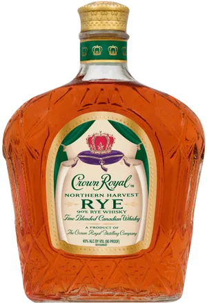 Crown Royal Northern Harvest Rye Whisky Bottle PNG