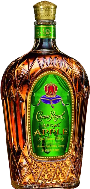 Crown Royal Regal Apple Whisky Bottle PNG