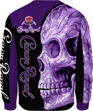 Crown Royal Skull Graphic Sweatshirt PNG image