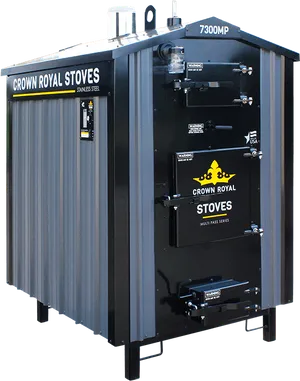 Crown Royal Stoves7300 M P Outdoor Boiler PNG