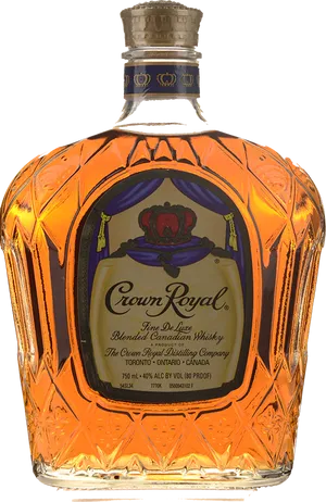 Crown Royal Whisky Bottle PNG image