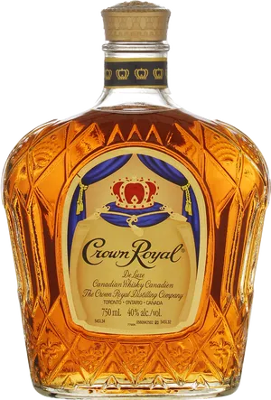 Crown Royal Whisky Bottle PNG image