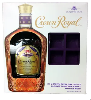 Crown Royal Whisky Bottleand Ice Mold PNG