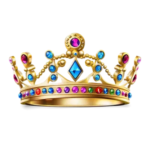 Crown Vector With Gems PNG 06262024