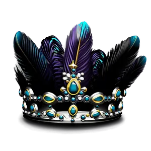 Crown With Feathers PNG 2