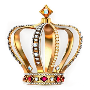 Crown With Golden Jewels PNG Fwu