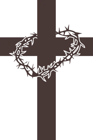 Crownof Thornsand Cross Graphic PNG image