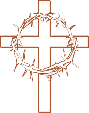 Crownof Thornson Christian Cross PNG image