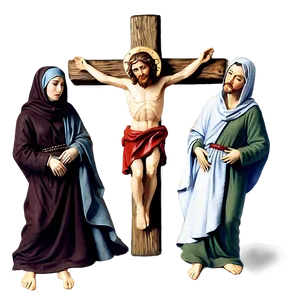 Crucifixion Scene With Jesus PNG Fub