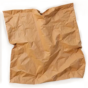 Crumpled Brown Paper PNG 05242024