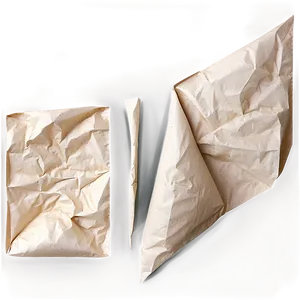 Crumpled Paper With Creases PNG 05242024