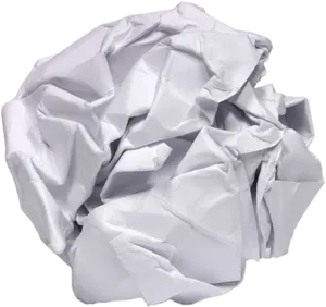 Crumpled White Paper Texture PNG image