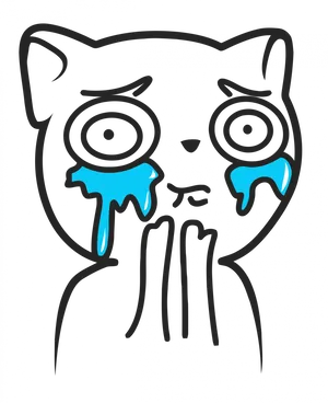 Crying Cat Meme Face Vector PNG image