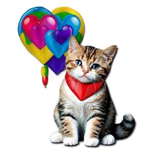 Crying Cat With Heart Eyes Png 06132024 PNG image