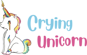 Crying Unicorn Illustration PNG image