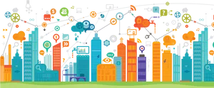 Cryptocurrency_ Concept_ Cityscape PNG image