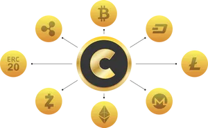 Cryptocurrency Conversion Concept PNG image