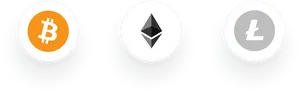 Cryptocurrency Icons Bitcoin Ethereum Litecoin PNG image