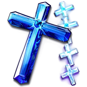 Crystal Blue Cross PNG Pen