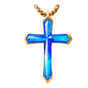 Crystal Blue Cross PNG Wek