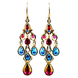 Crystal Chandelier Earring Png 05252024 PNG image