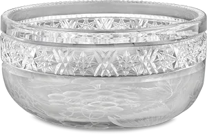 Crystal Cut Glass Decorative Bowl PNG image