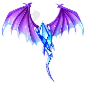 Crystal Dragon Wings Drawing PNG 06122024