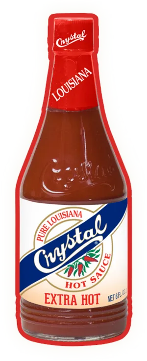 Crystal Extra Hot Sauce Bottle PNG image