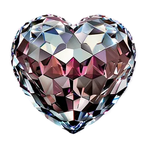 Crystal Heart Outline PNG 05252024