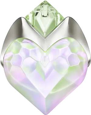 Crystal Heart Perfume Bottle PNG image