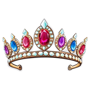 Crystal Tiara Drawing PNG 11