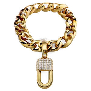 Cuban Link Chain With Diamonds Png 06132024 PNG image