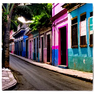 Cuban Old Town Street Png 06252024 PNG image