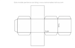 Cube Template5cm Dimensions PNG image