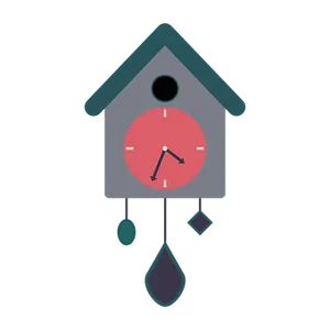Cuckoo Clock Vector Illustration PNG image