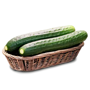 Cucumber In Basket PNG 05242024 PNG