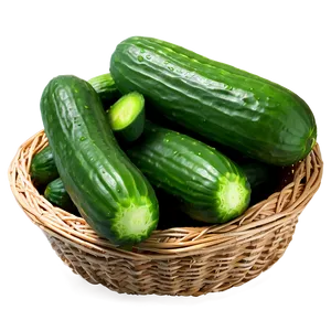 Cucumber In Basket PNG 05242024 PNG