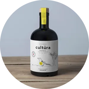 Cultura Organic Extra Virgin Olive Oil PNG image