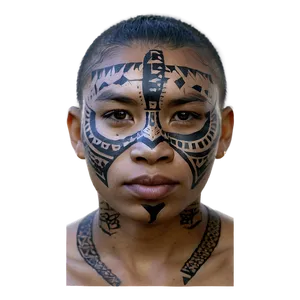 Cultural Face Tattoo Png 06122024 PNG image