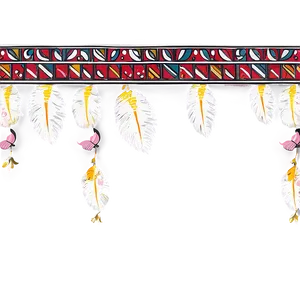 Cultural Line Border PNG 16