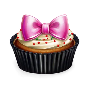 Cupcake With Bow PNG 05032024