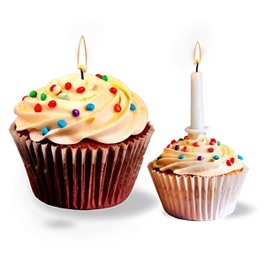 Cupcake With Candle Png 26 PNG image